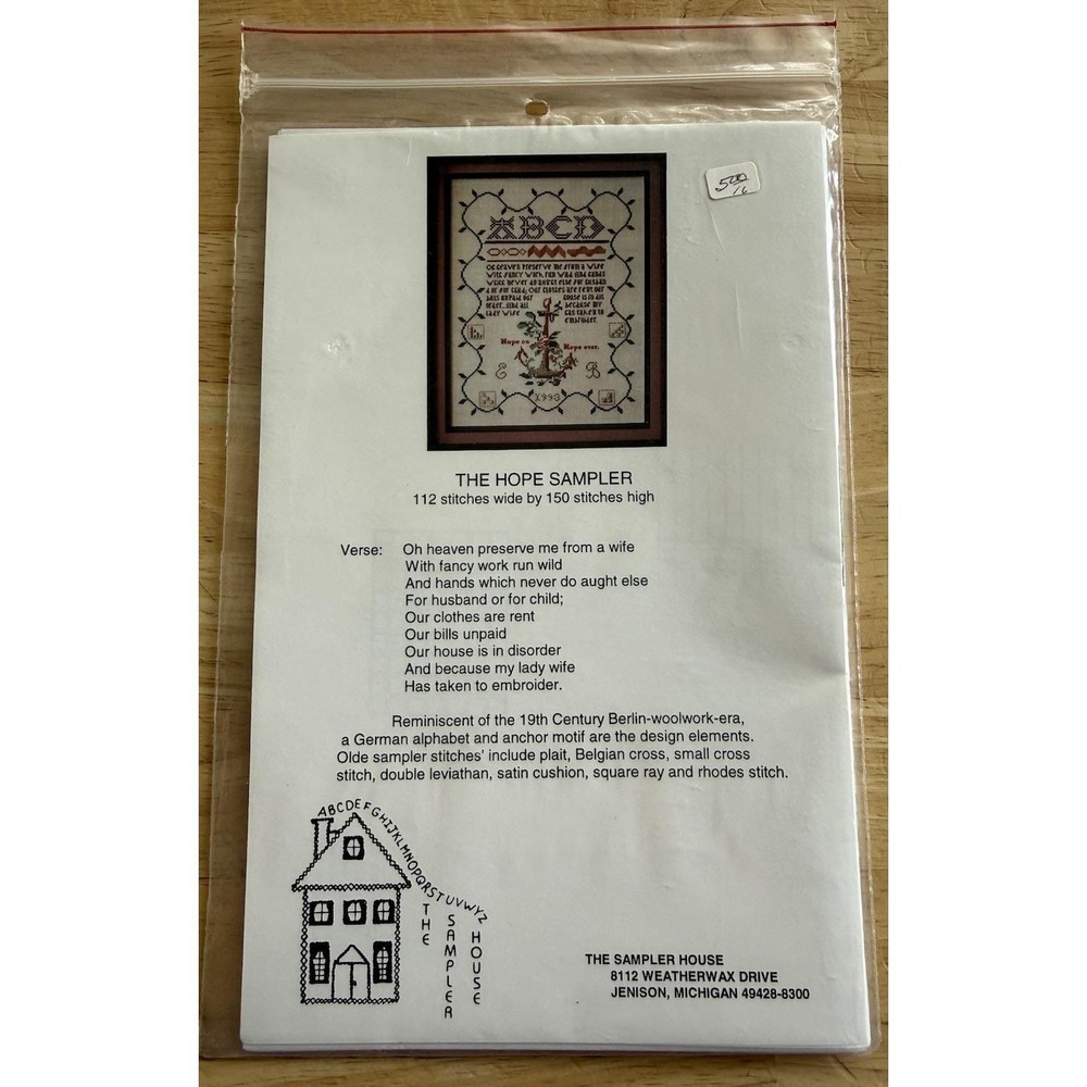 The Sampler‎ House ~ The Hope Sampler Pattern By Eileen Bennett
